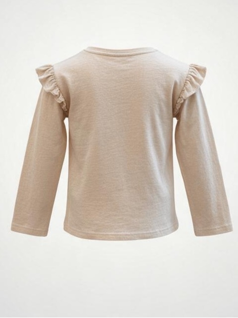 5T 6T Girls Christmas Advent Long Sleeve Ruffle Shoulders Shirt Ivory White New - Picture 12 of 14